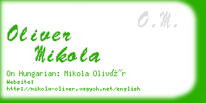 oliver mikola business card